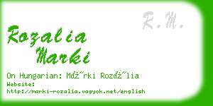 rozalia marki business card